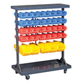 74-Bin Mobile Double-Sided Floor Rack S236154