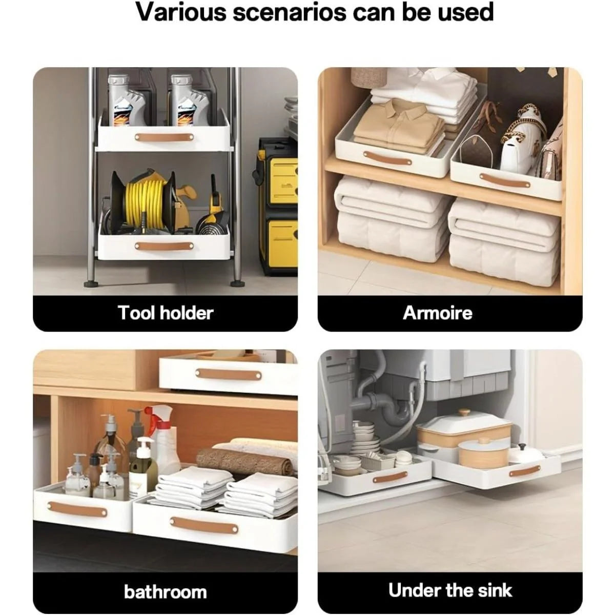 Heavy Duty Pull Out Cabinet Organizer Drawer Storage Shelf M280