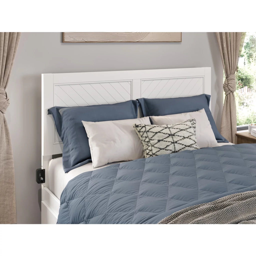 Solid Wood King Size Headboard in White S223