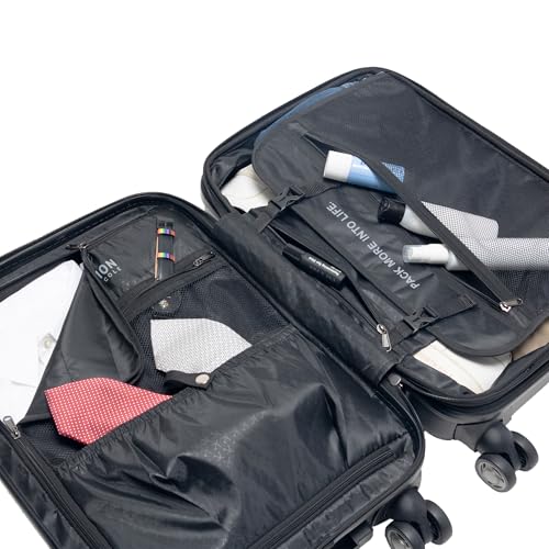 Navy Blue 20-Inch Expandable Hardside Spinner Suitcase Y2640