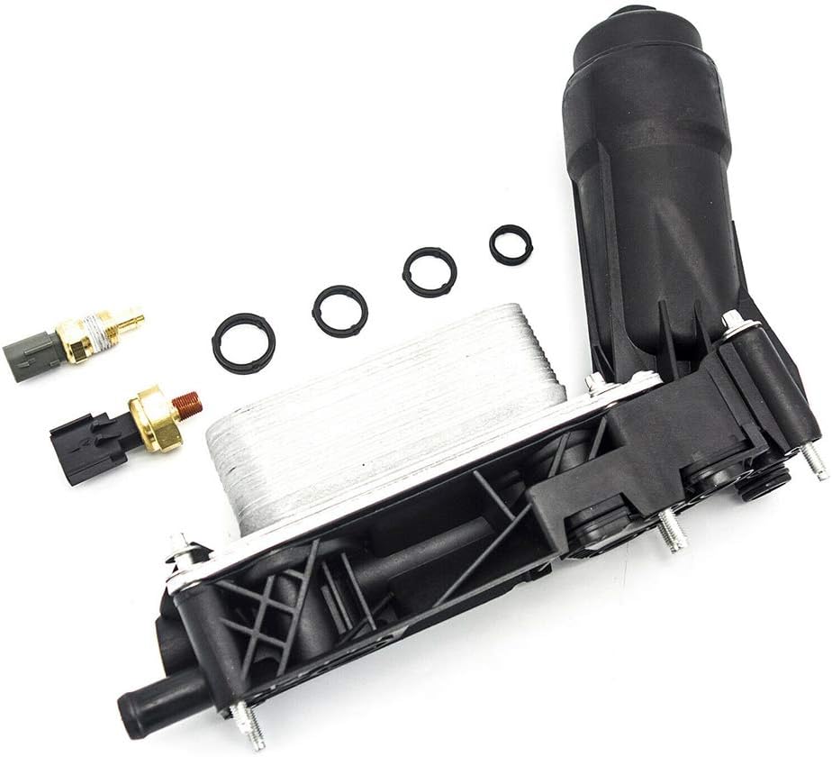 Engine Oil Filter Cooler Housing Assembly Complete Kit Compatible with 3.6L E62540