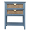 Natural Rattan 2-Drawer Side Table O231977