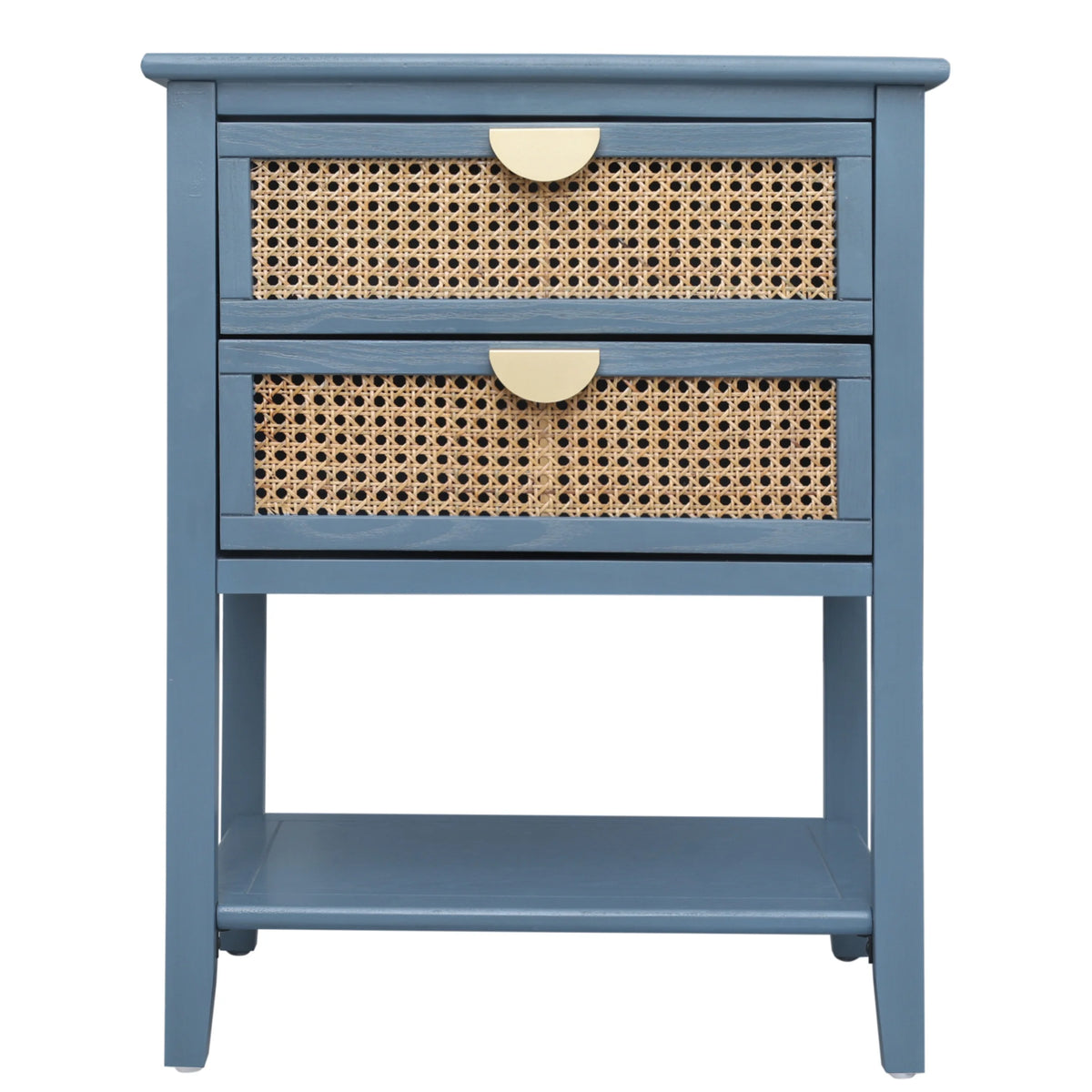 Natural Rattan 2-Drawer Side Table O231977