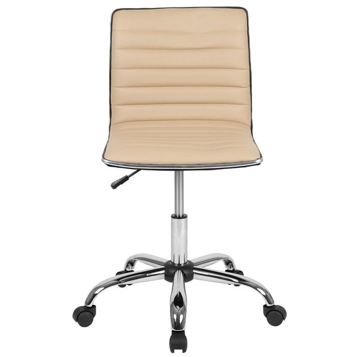 Tan Vinyl Low Back Swivel Office Chair S70065