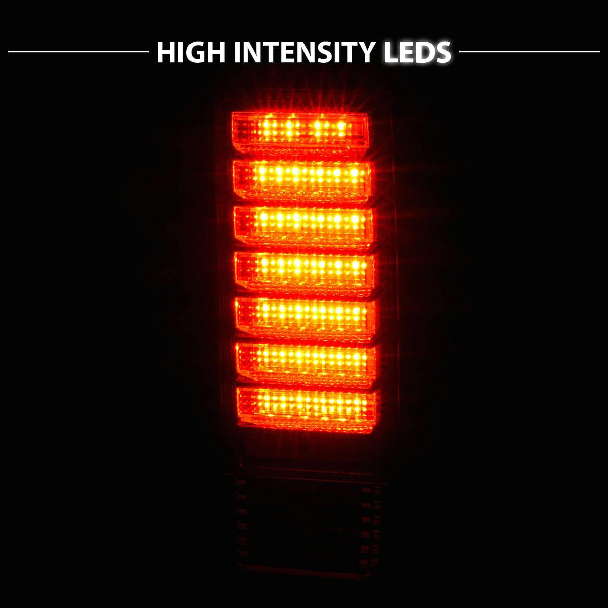 Red/Clear LED Brake Turn Signal Tail Lights Set for Hummer H2 F62176