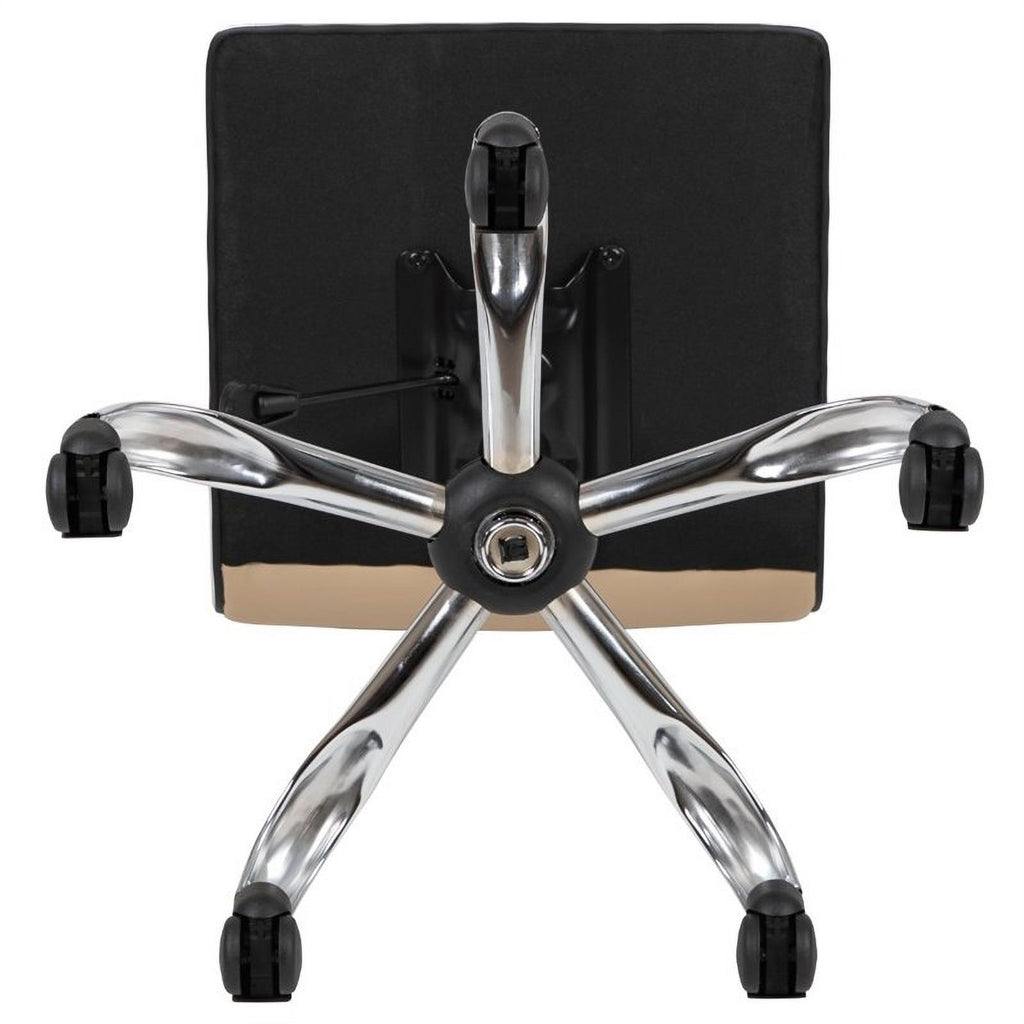 Tan Vinyl Low Back Swivel Office Chair S70065