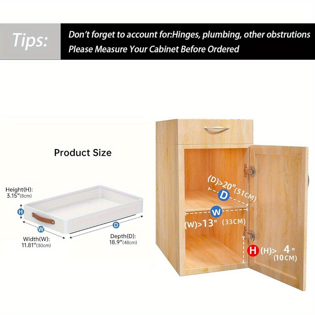 Heavy Duty Pull Out Cabinet Organizer Drawer Storage Shelf M280