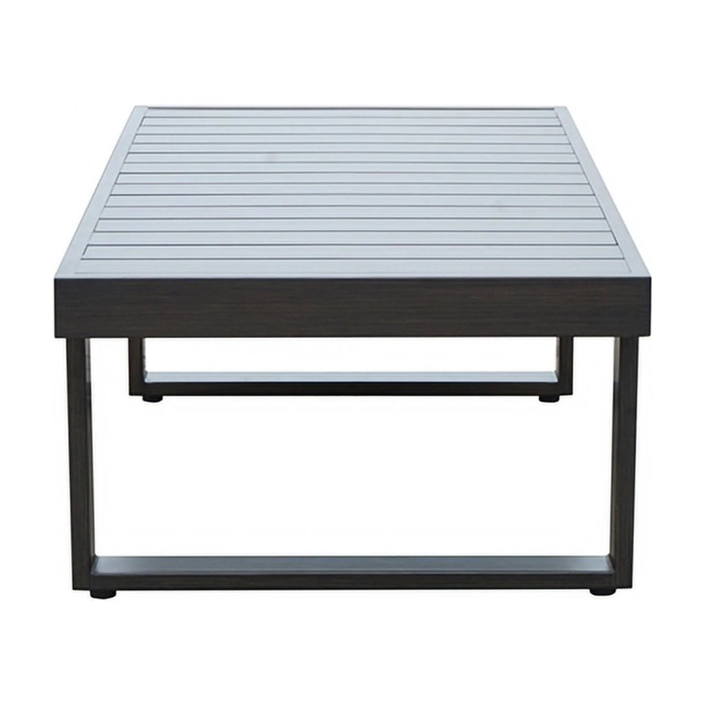 Brown Aluminum Patio Cocktail Table R723