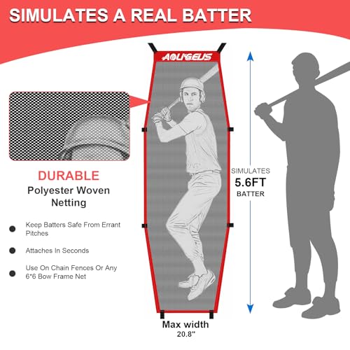 6'X6' Baseball Softball Practice Net with Batting Tee F220