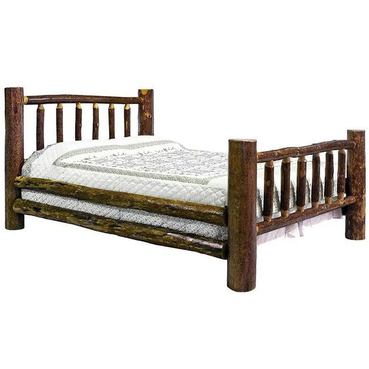 Twin Bed with Laser Engraved Moose O881268