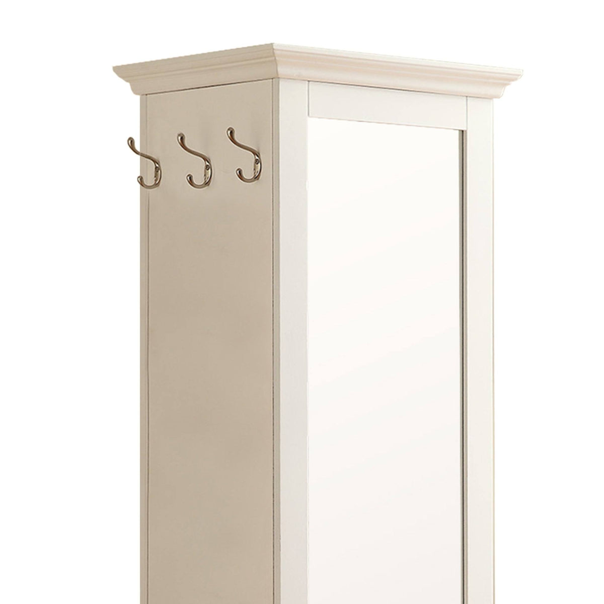 White Metal Accent Cabinet G186