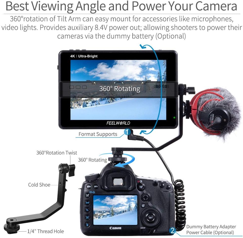 7 Inch 2200nit SDI Touch Screen Camera Field Monitor Q7059