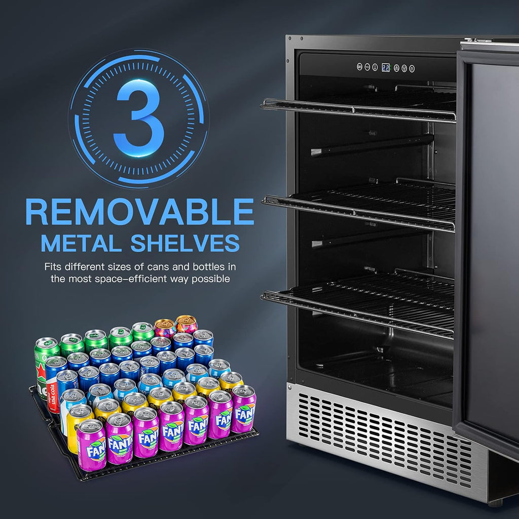 Stainless Steel Beverage Refrigerator 180 Cans F897708
