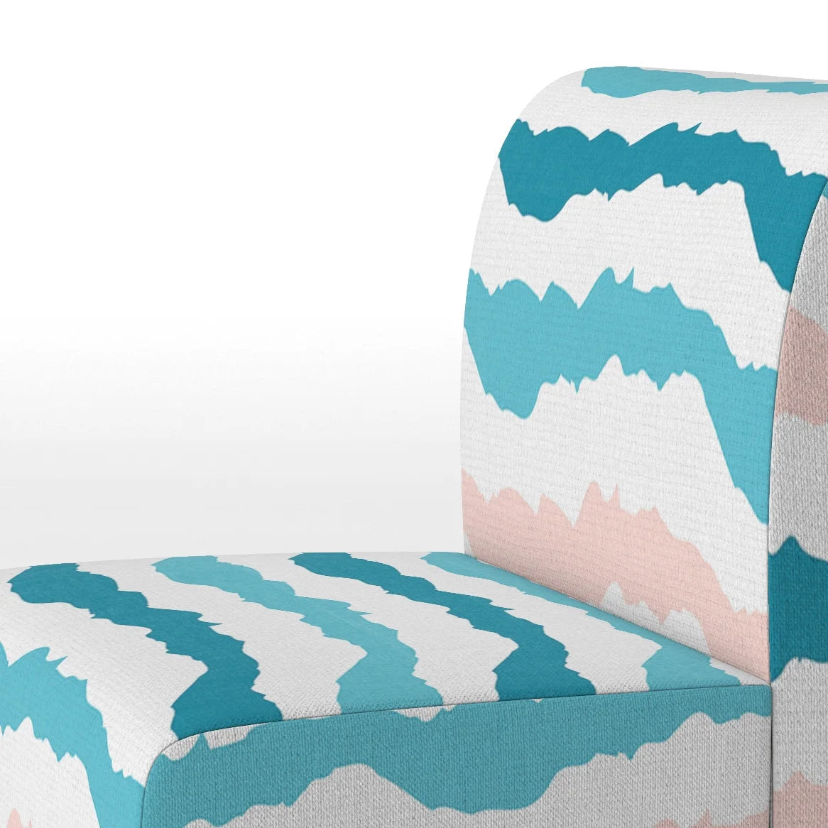 Blue Striped Upholstered Accent Chair P765
