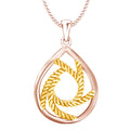 14k Rose Gold Over Sterling Silver Pendant Necklace I14020