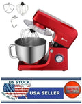 660W Tilt-Head Electric Mixer with 7.5 Quart Stainless Steel Bowl, Red W228