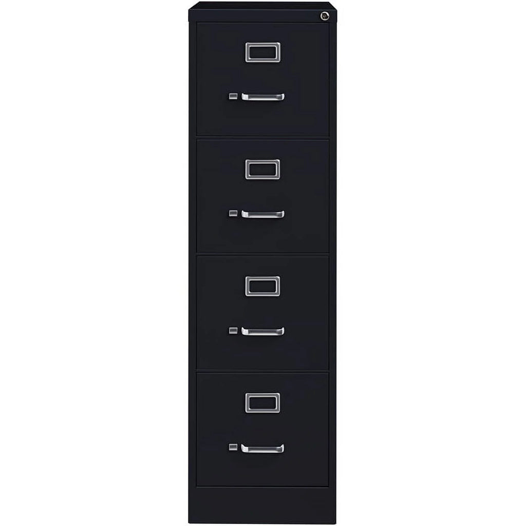 22" 4-Drawer Metal Vertical File Cabinet in Black Z3614