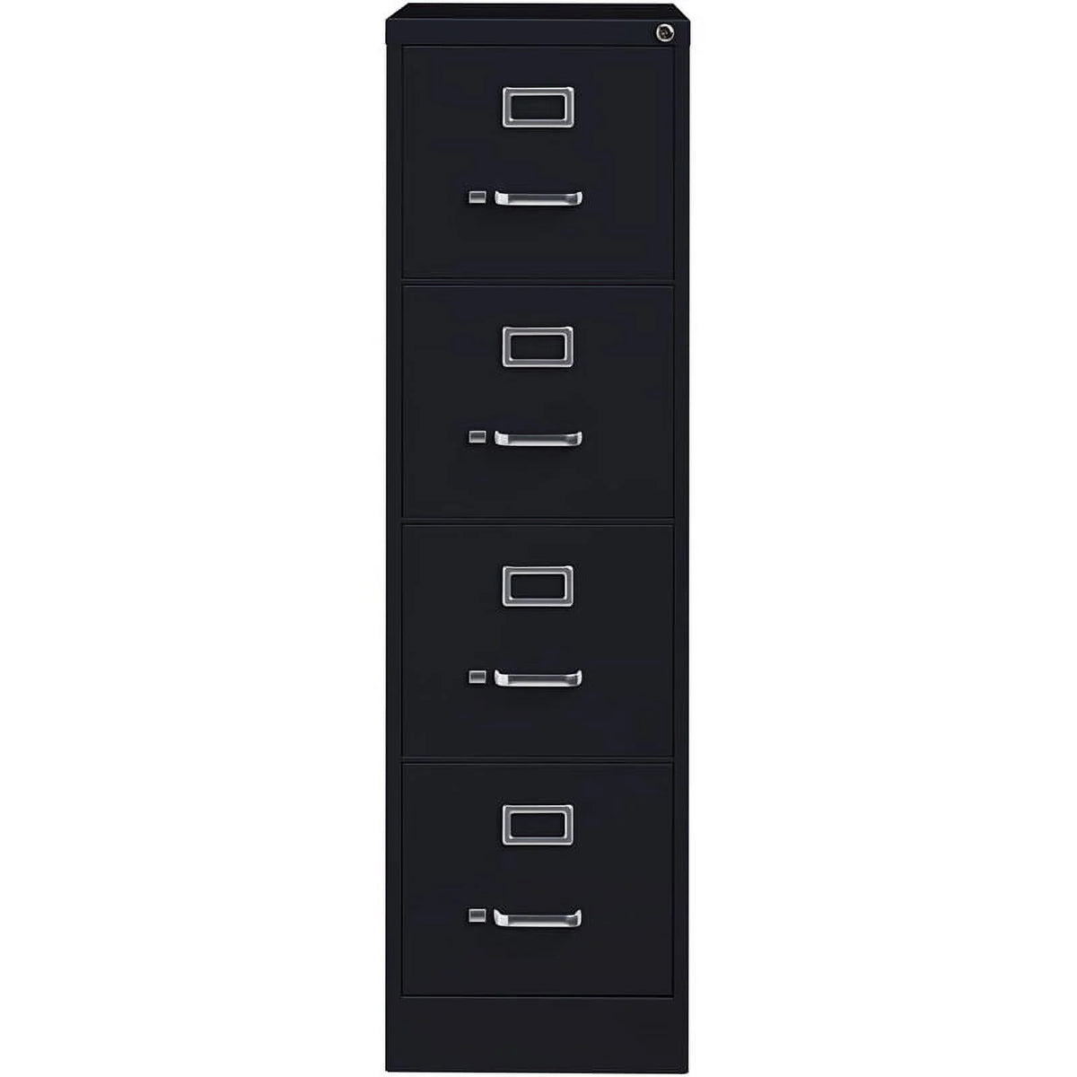 22" 4-Drawer Metal Vertical File Cabinet in Black Z3614