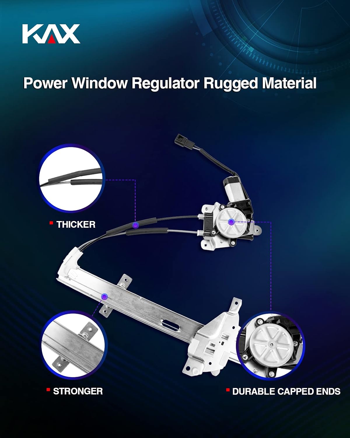 Power Window Motor and Regulator Assembly Front Right Passenger Side Pack of 2 V563