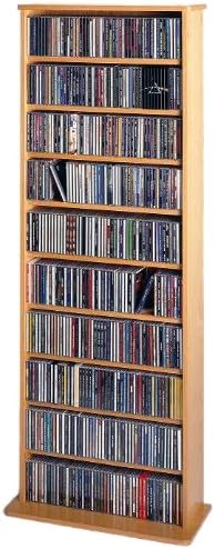 Oak Veneer Multimedia Storage Rack X48091