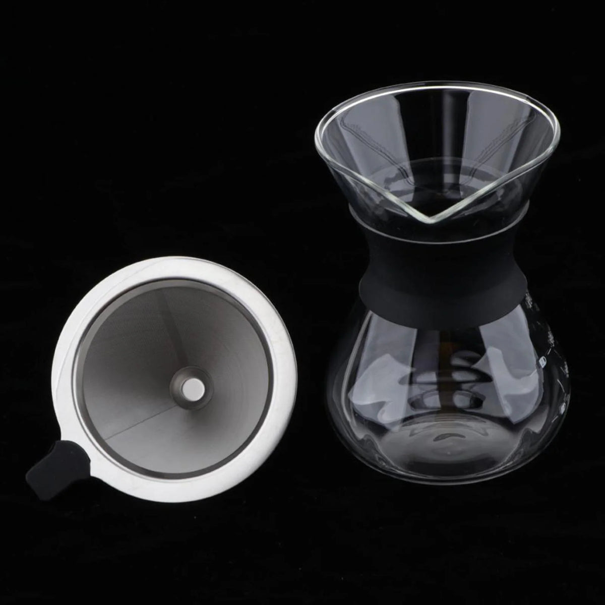 Glass Coffee Pot Coffee Brewer with Stainless Steel Filter, 14 Ounce Z666