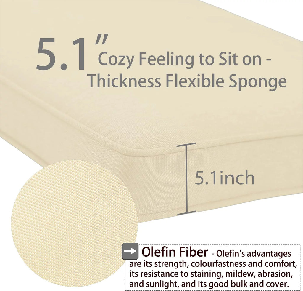 24'' x 24'' Outdoor Deep Seat Chair Cushion Set, Olefin Fabric (Set of 2 Seats, 2 Backs, 2 Pillows) D47863