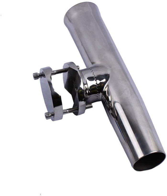 2Pcs 316 Stainless Steel Fishing Rod Holder Clamp-on 1-1/4 to 2 Rails A9423