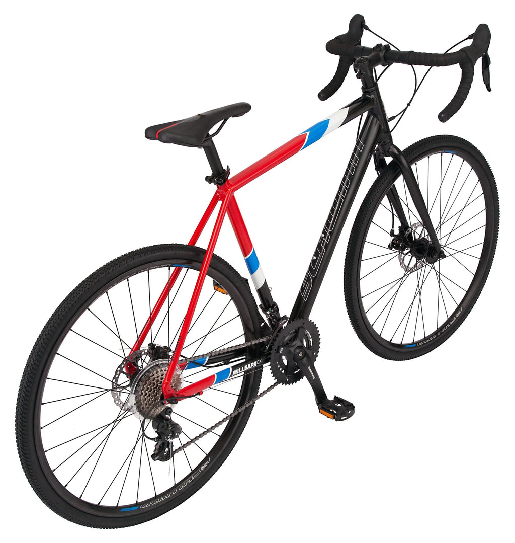700c 14 Speed Black Red Cyclocross Road Bike P1759