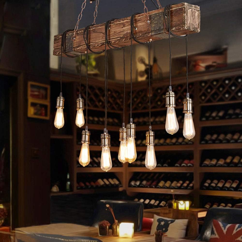 Rustic Industrial 10 Light 46in Chandelier L54553