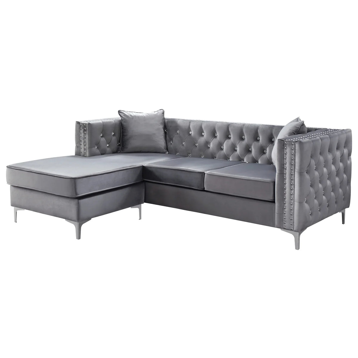 Gray Sofa Chaise Y316