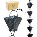 8.5 FT Metal Black Rain Chain with Square Cups A702930