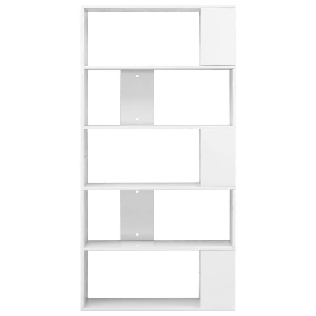 High Gloss Black Book Cabinet Room Divider Chipboard L243961