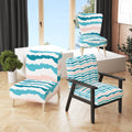 Blue Striped Upholstered Accent Chair P765