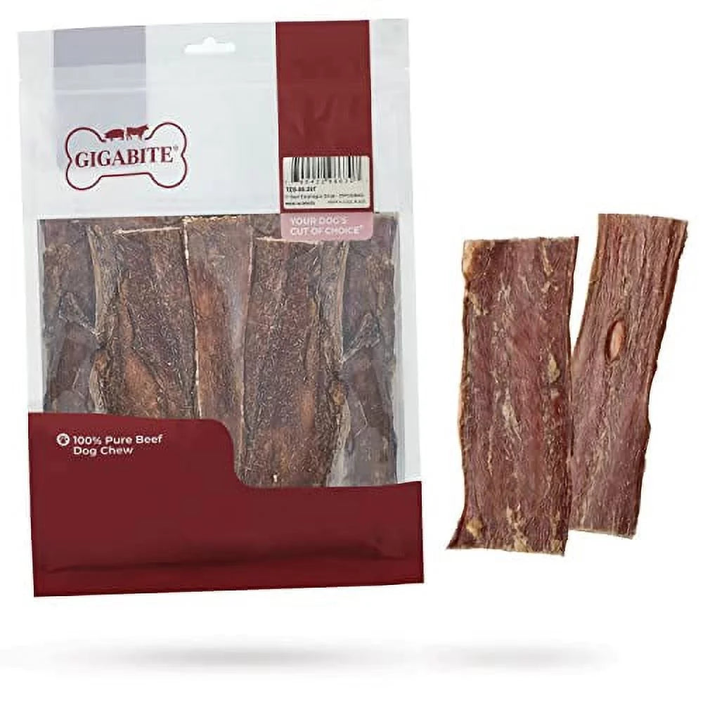 6 Inch Beef Gullet Jerky Strips Dog Treat 25 Pack Z940
