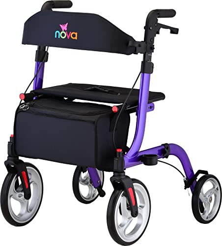 Red Rollator Walker with 10" & 8" Wheels Q87734