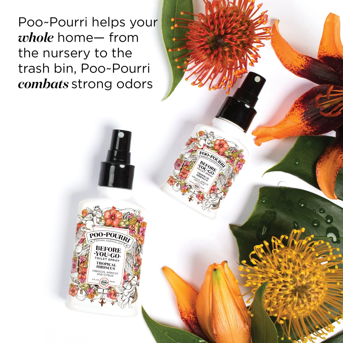Tropical Hibiscus Scent Toilet Spray, 16 Fl oz P5316