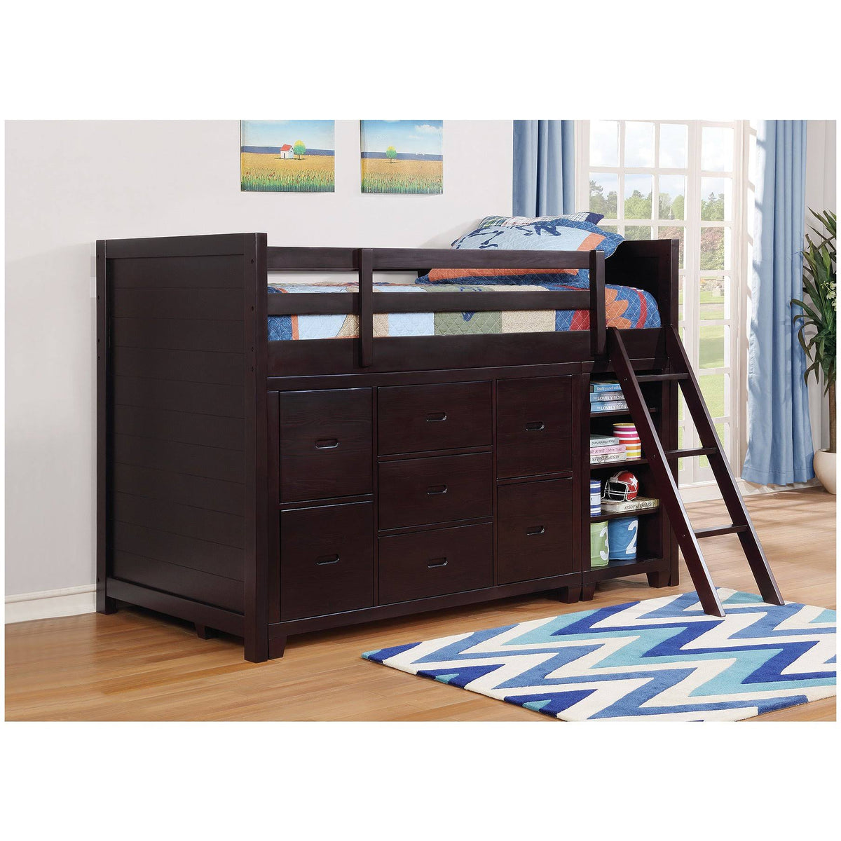 Twin Loft Bunk Bed C937