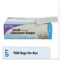 Clear 6 x 6 Zipper Seal Closure Bags, 1000/Carton K409