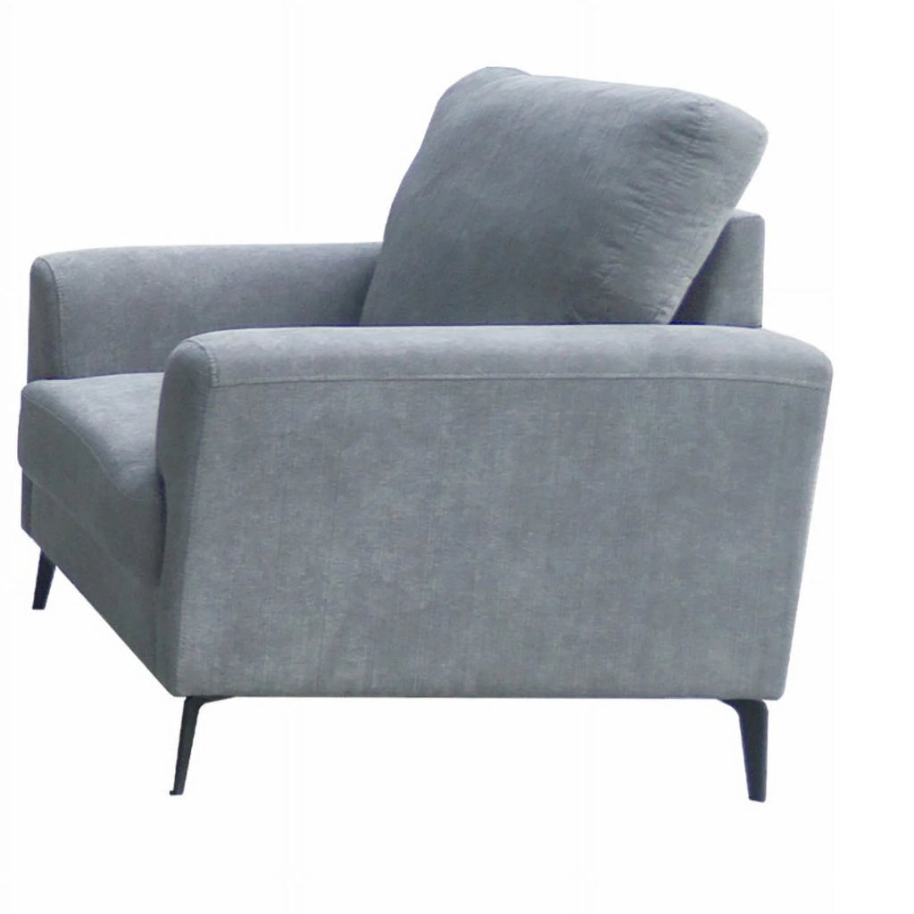 Gray Chenille Sofa Loveseat Chair Set L9244