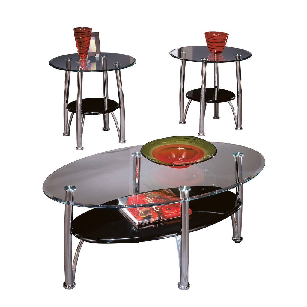 Chrome Finish Occasional Table Set of 3 S82482