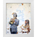 White Modern Wood Framed Art Print G26314