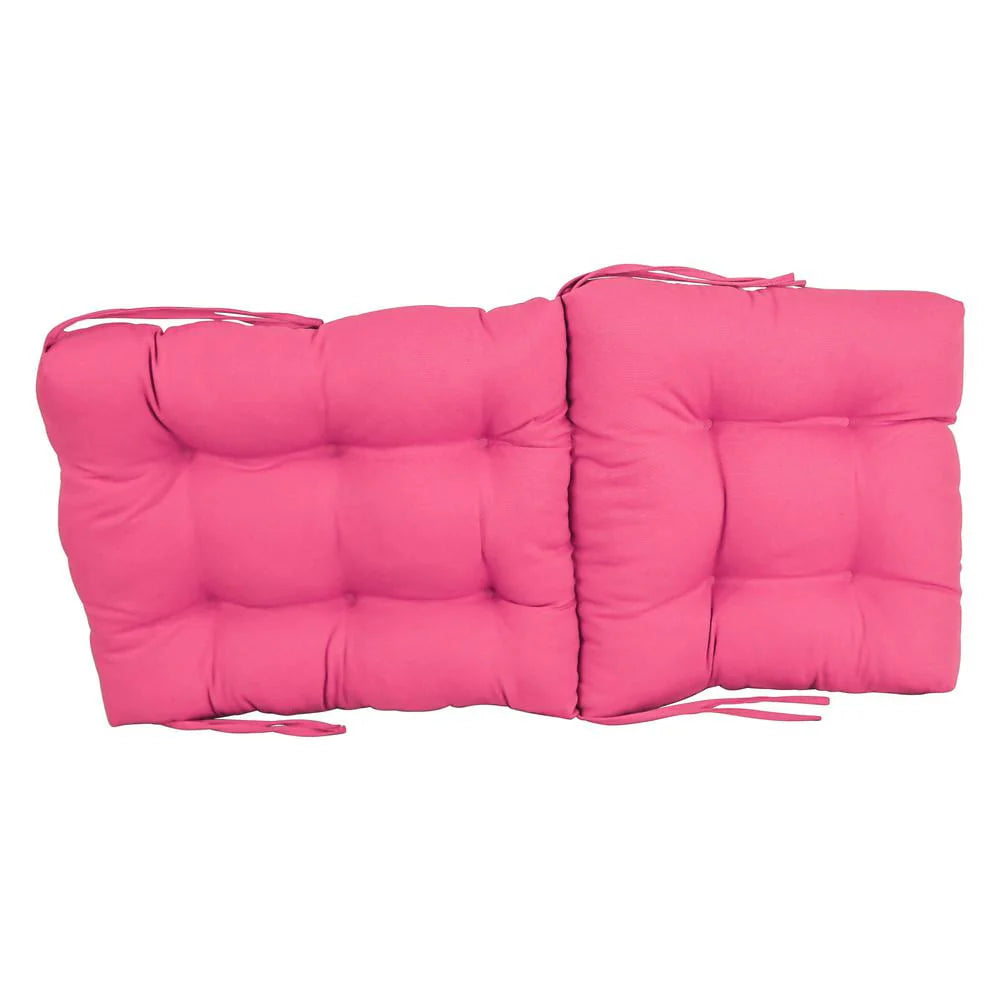 18-inch by 38-inch Solid Twill Tufted Chair Cushion G666491
