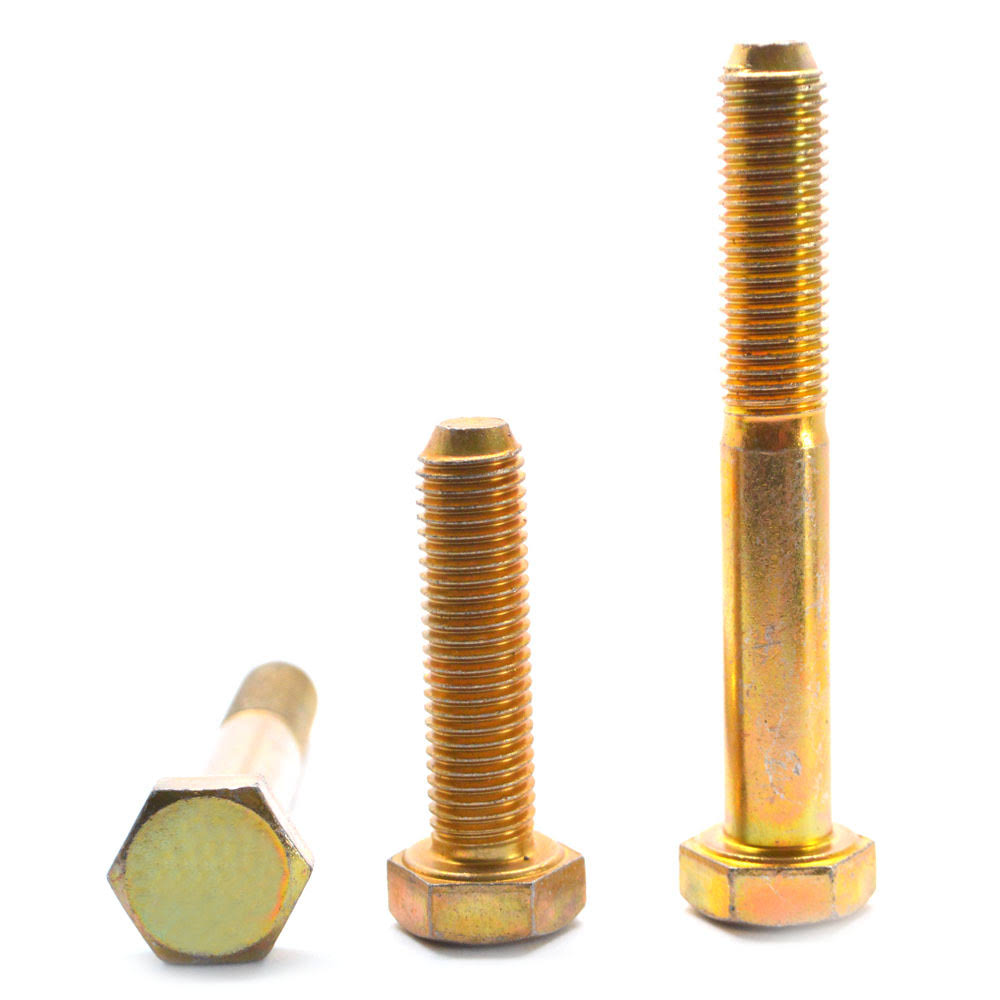 5/8x22-11 x 1 1/4x22 Coarse Thread Grade 8 Hex Cap Screw Alloy Steel Yellow Zinc Plated U6101