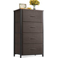 4 Drawer Dark Grey Dresser with Steel Frame and Wood Top A603674