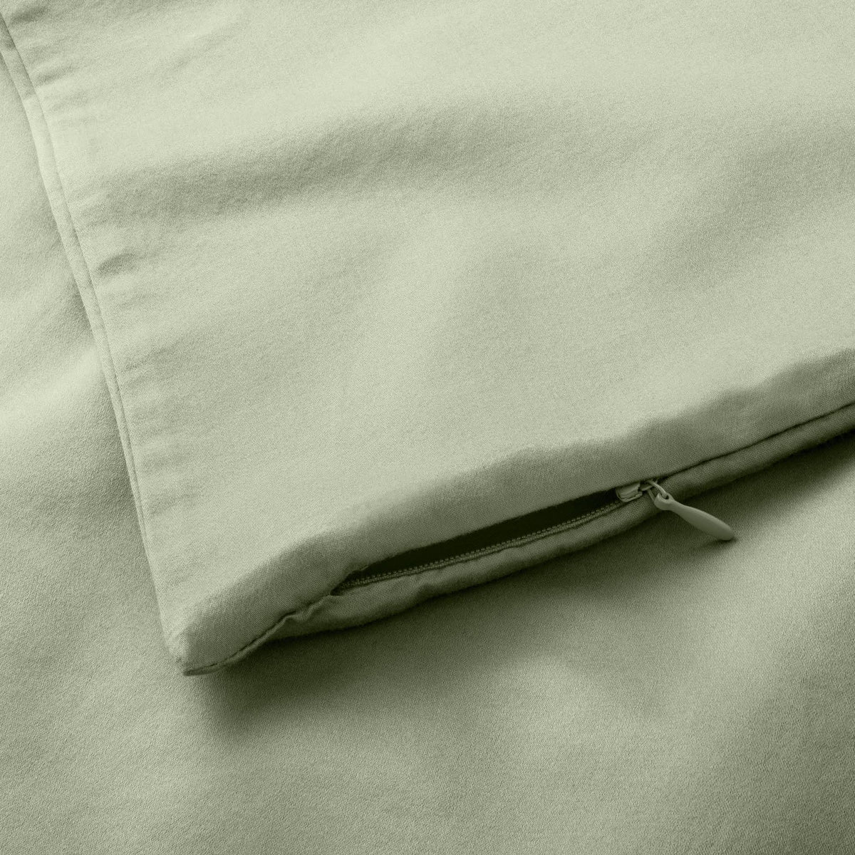Sage Green Supima Washed Sateen Duvet & Sham Set D20483