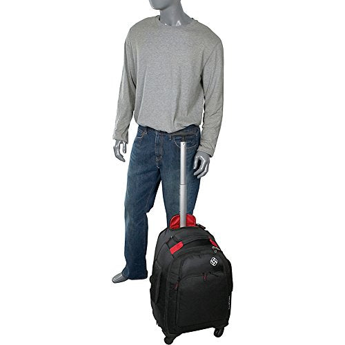Black 19-Inch Rolling Backpack H2531
