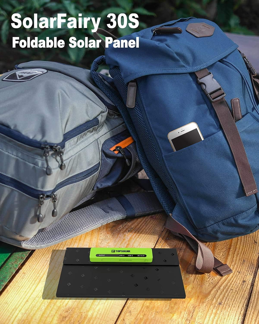 Foldable Solar Panel 30W Portable Battery Charger Kit P370