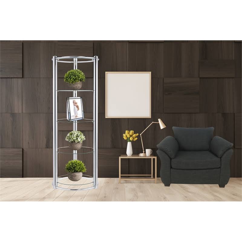 Glass Display Shelf in Chrome X843