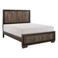 Queen Bed in Rustic Mahogany and Dark Ebony Y688