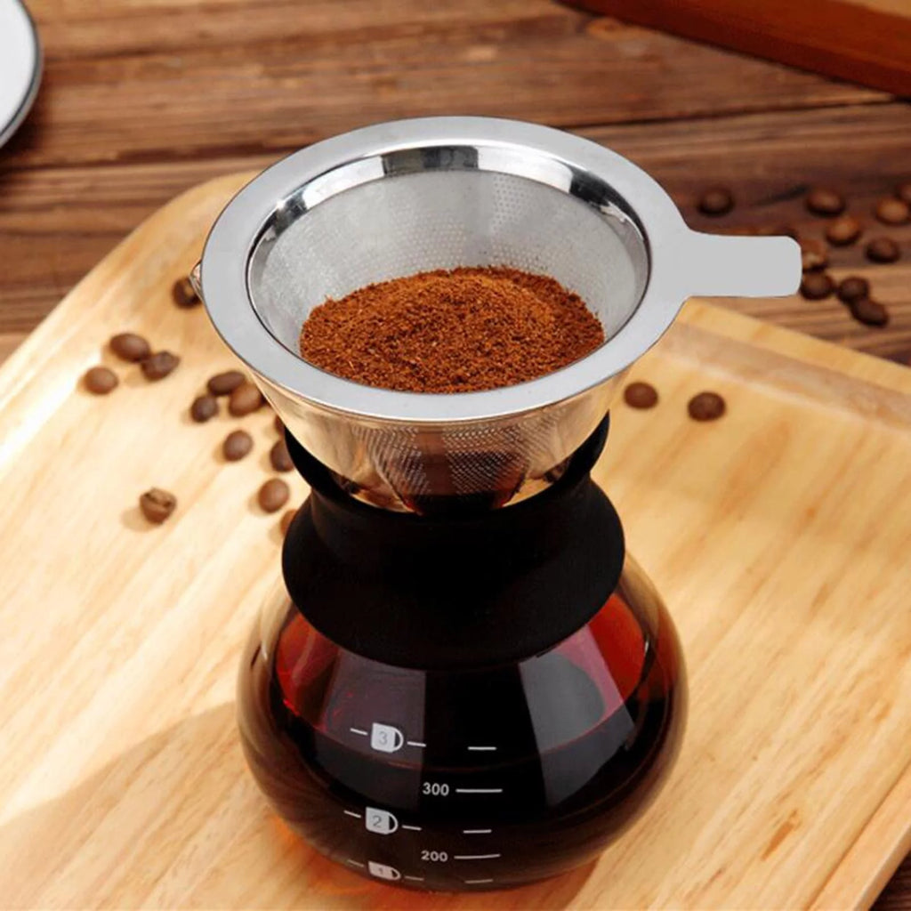 Glass Coffee Pot Coffee Brewer with Stainless Steel Filter, 14 Ounce Z666